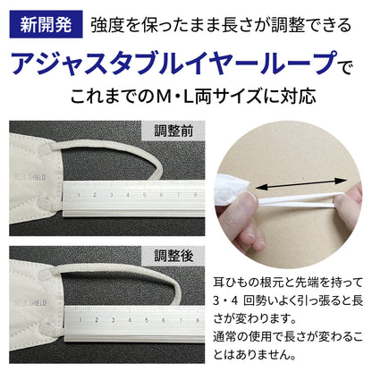【12枚入】ブルーシールドマスク Fタイプ 4層 抗菌 医療用クラス3 「フリーサイズ」