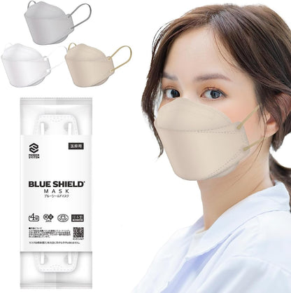 【50枚入】ブルーシールドマスク Fタイプ 4層 抗菌 医療用クラス3 「フリーサイズ」