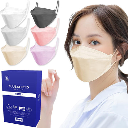 【30枚入】ブルーシールドマスク Fタイプ 4層 抗菌 医療用クラス3 「フリーサイズ」