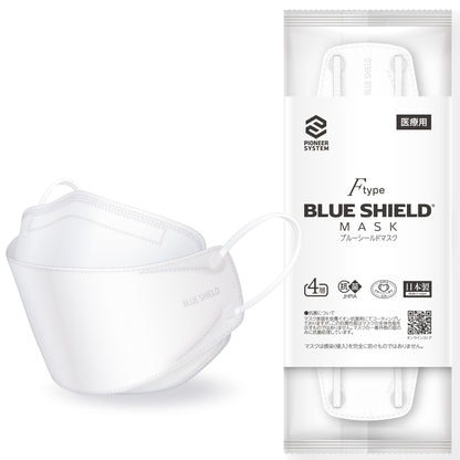 【12枚入】ブルーシールドマスク Fタイプ 4層 抗菌 医療用クラス3